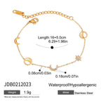 18K Gold Starlight Dainty Chain Tennis Bracelet Stack