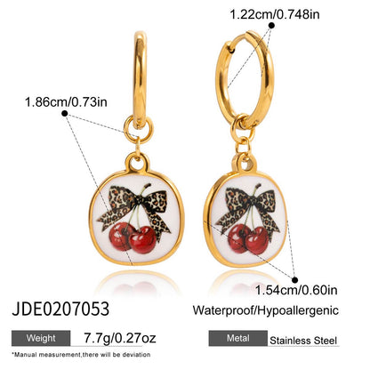 18K Gold Red Cherry Ring