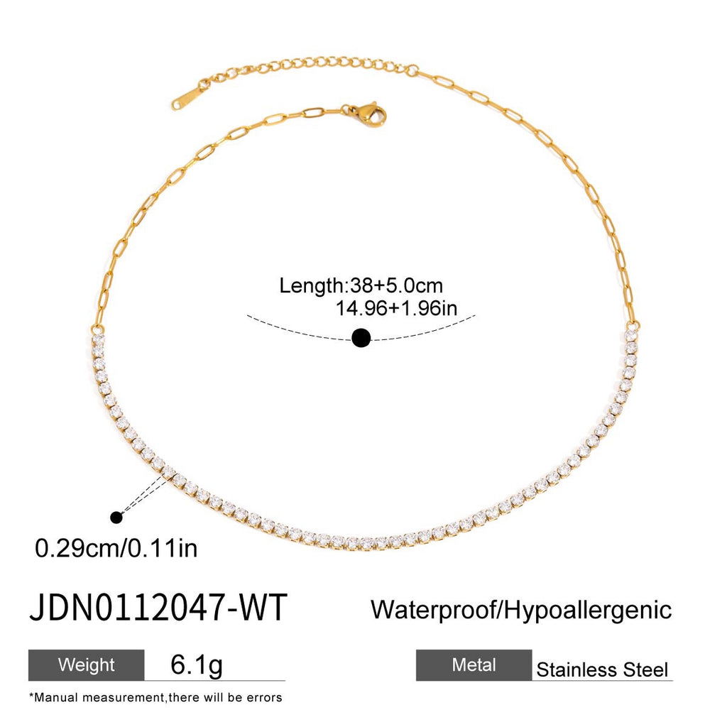 18K Gold High-wattage sparkle Pedant Y Shape Layered Necklace Set