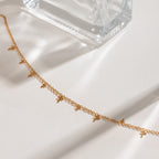 18K Gold Cross Dainty Chain Necklace