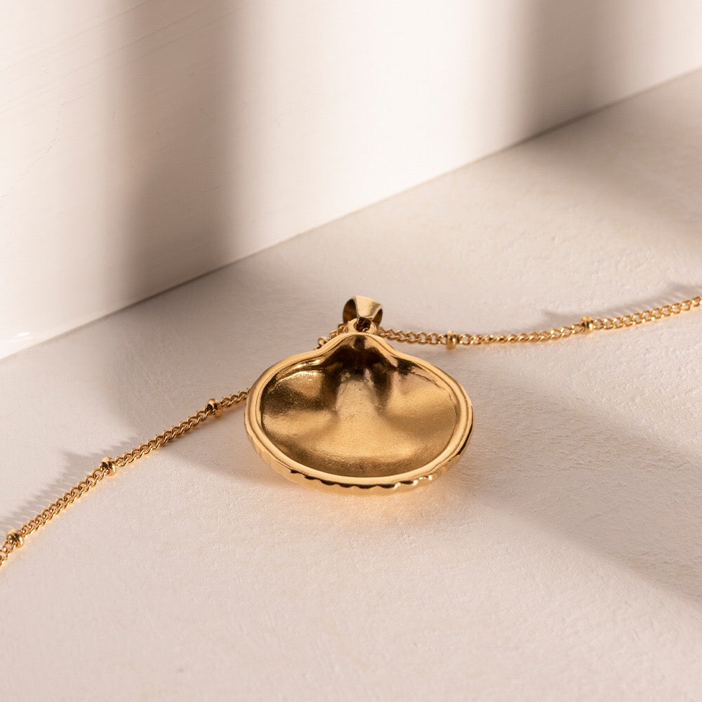 18K Gold Seashell Extra Long Necklace