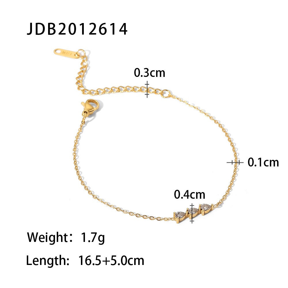 18K Gold Bling Arrow Bracelet