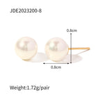 18K Gold Classic Pearl Stud Earrings