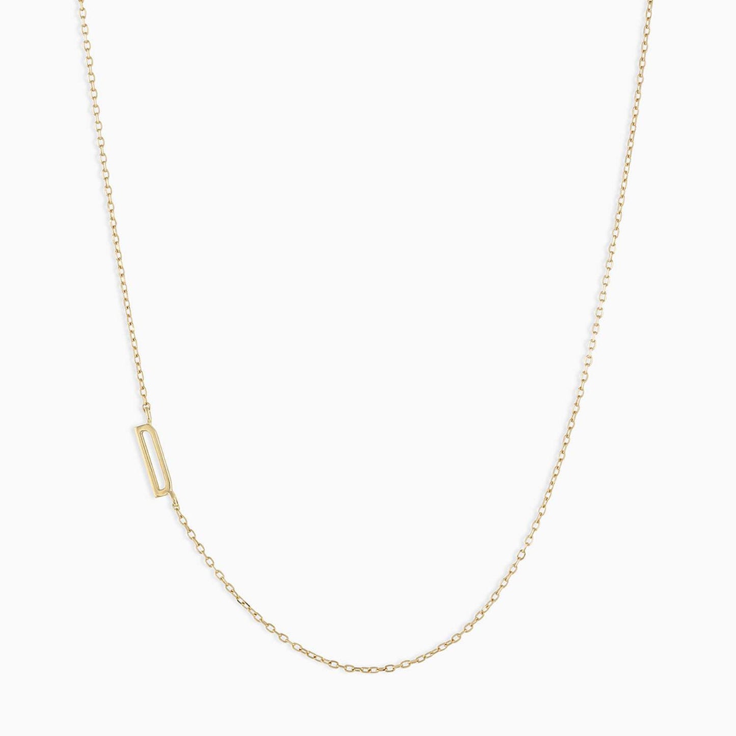 18K Gold Minimalist Initial Choker Necklace