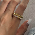 18K Gold Entangled Eternity Stacking Spinelli Ring