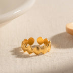 18K Gold Seashell Band Ring
