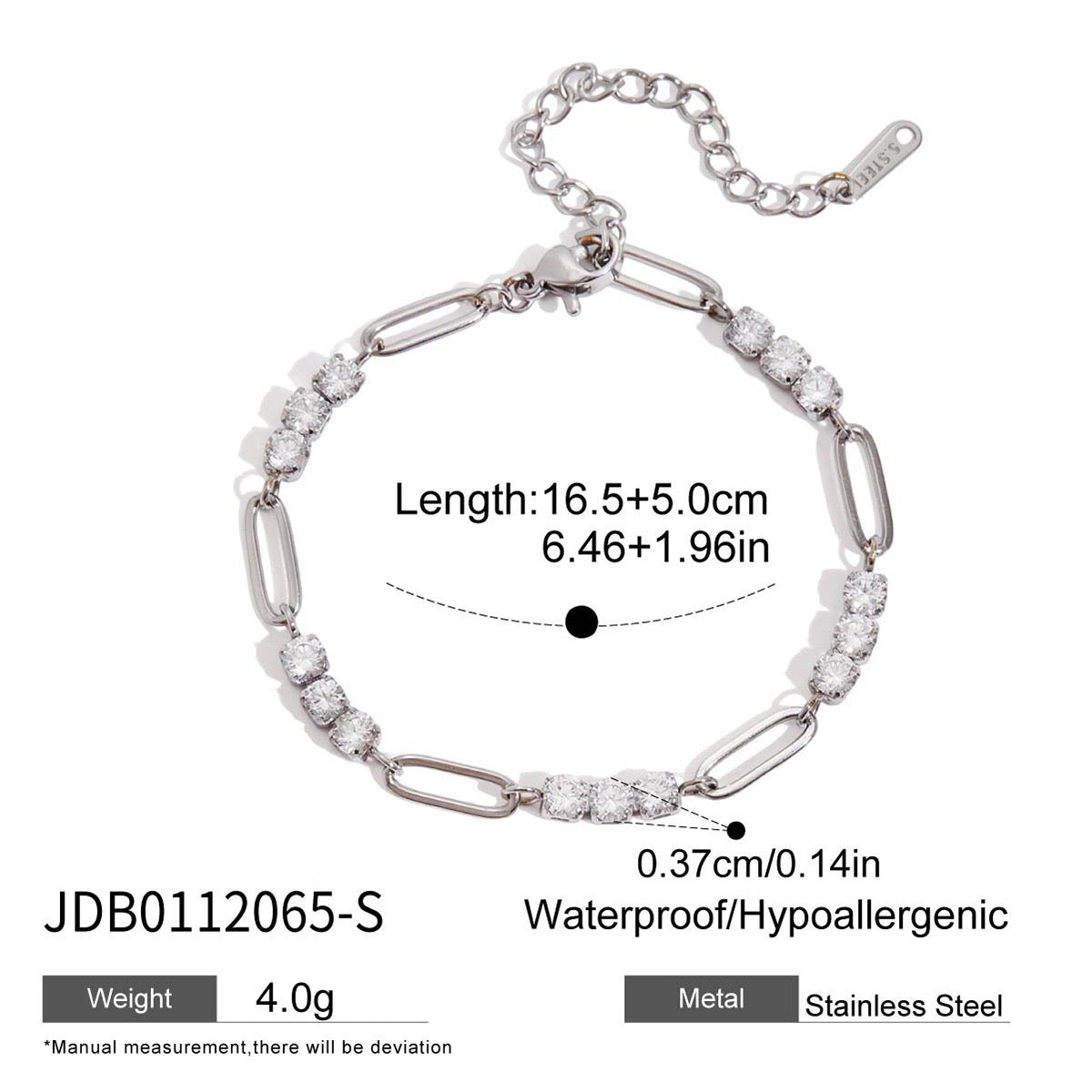 18K Gold Bejeweled Desire Heart Tennis Bracelet Stack
