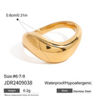18K Gold Free Flow Puffy Stacking Ring