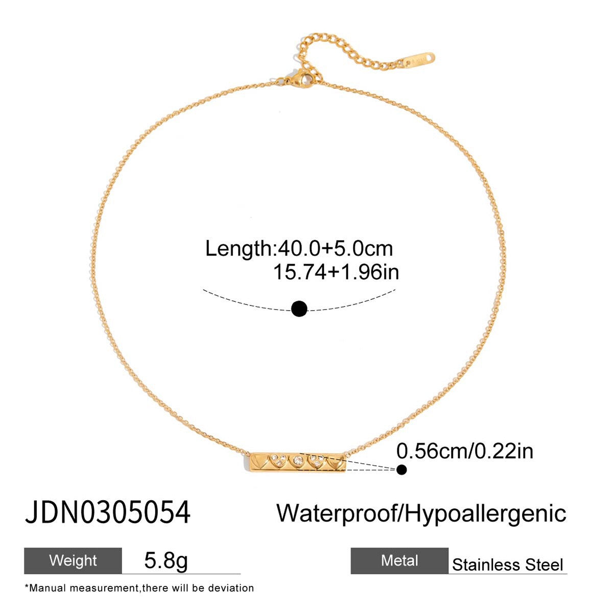 18K Gold Heart Signal Pendant Layered Necklace Set