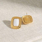 18K Gold Disco Rush Pop Color Statement Stud Earrings