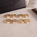 18K Gold Essential Bling Small Hoop Huggie Earrings
