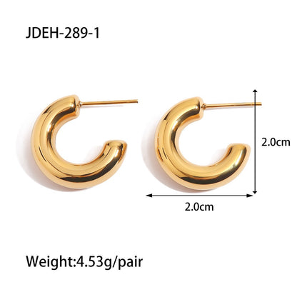 18K Gold Glory Bling Huggie Earrings Ear Cuff Set