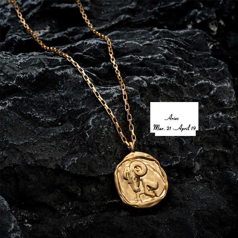 18K Gold Renaissance Zodia Pendant Necklace