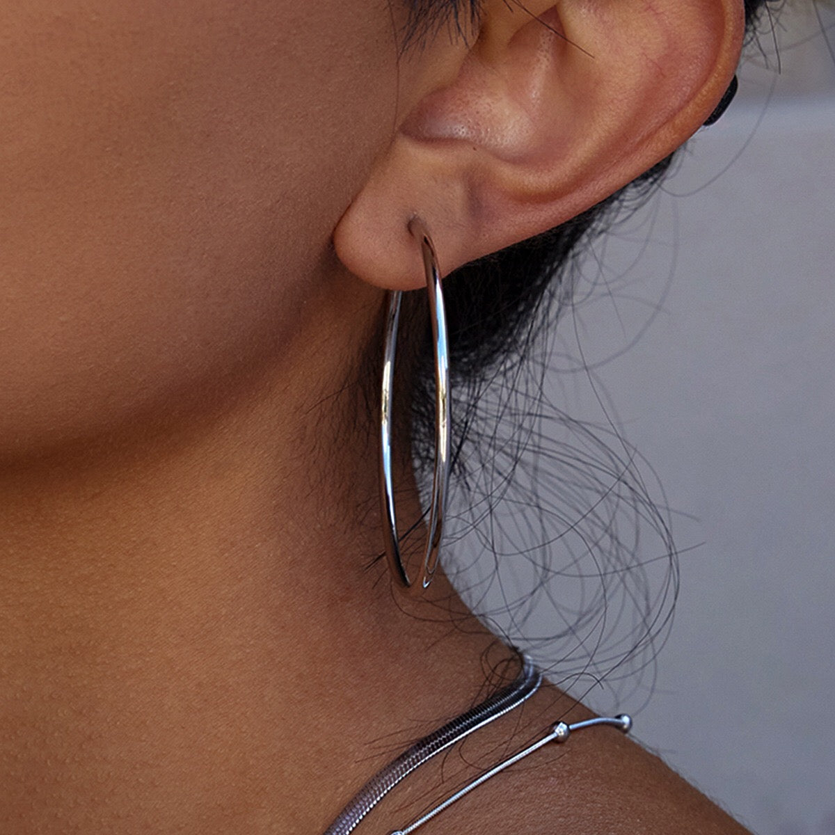 18K Gold and Silver Minimalist Essential Hoop Huggie Earrings