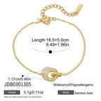 18K Gold Sweet Spark Dainty Chain Color Gem Bracelet Stack