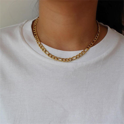 18K Gold Figaro Chain Necklace
