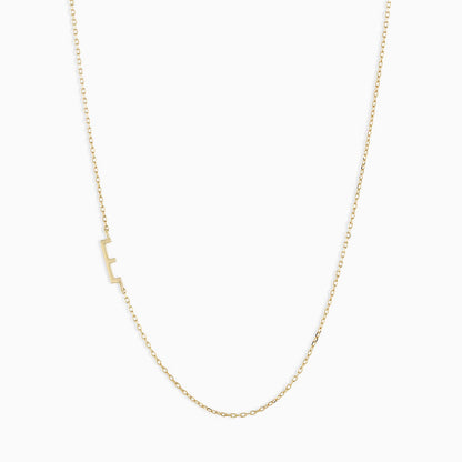 18K Gold Minimalist Initial Choker Necklace