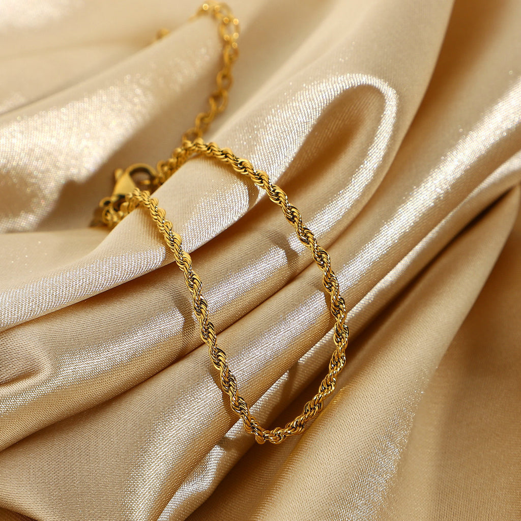 18K Gold Rope Bracelet