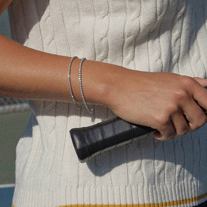 18K Gold Luxe Shine Dainty Tennis Chain Bracelet