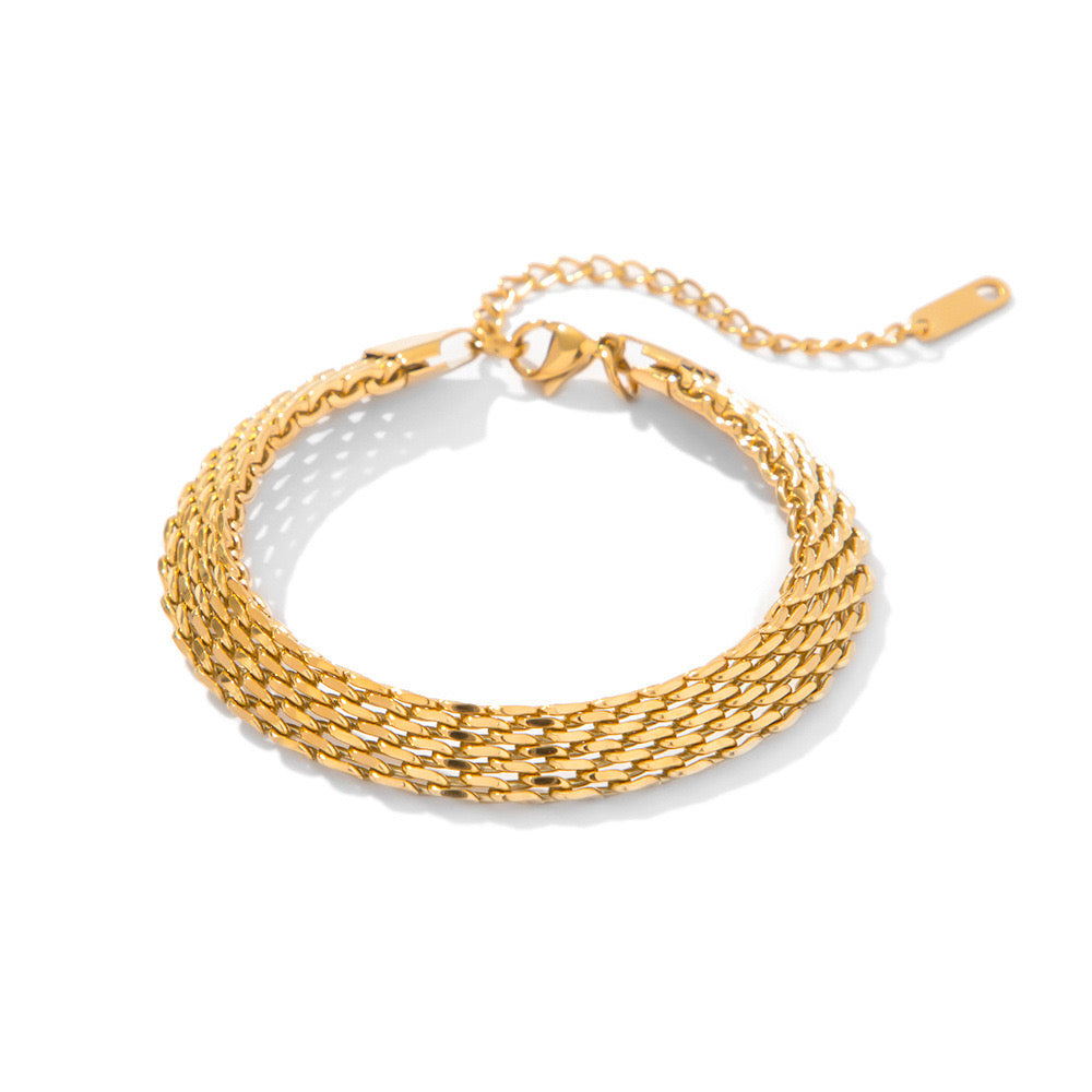 18K Gold Watch Chain Bracelet