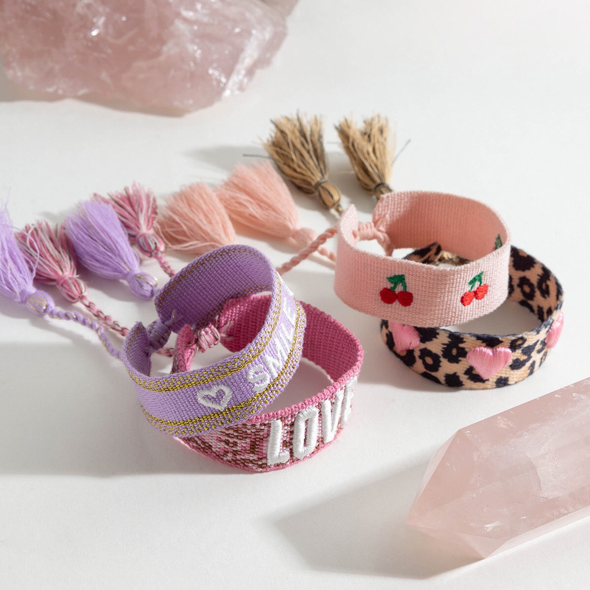 Clean Girl Pink Wristband Friendship Bracelet