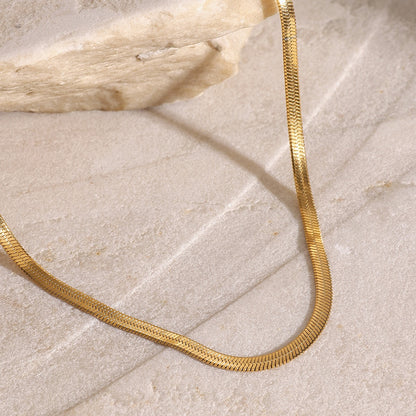 18K Gold Starburst Pendant Herringbong Snake Rope Chain Layered Necklace