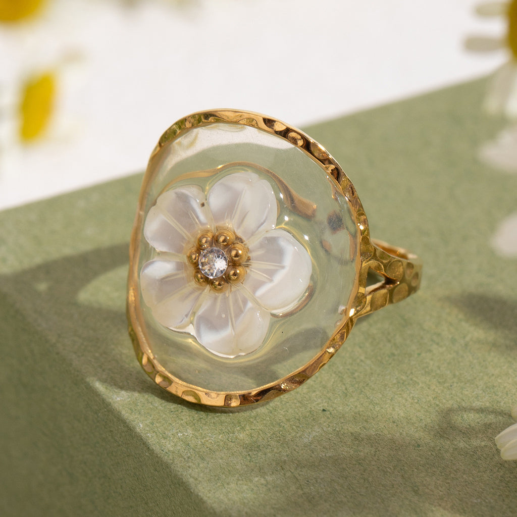 18K Gold Fairy Flower Ring