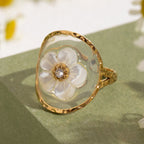 18K Gold Fairy Flower Ring