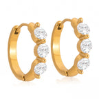 18K Gold Gleam Small Hoop Huggie Earrings