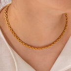 18K Gold Slim Watch Band Chain Bracelet