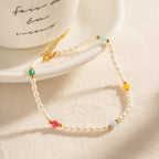 18K Gold Happy Hour Pearl Chain Dainty Anklet