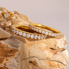 18K Gold Forever Yours Eternity Stacking Promise Couple Ring