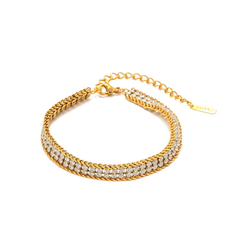 Extra Bling Tennis Gold Bracelet