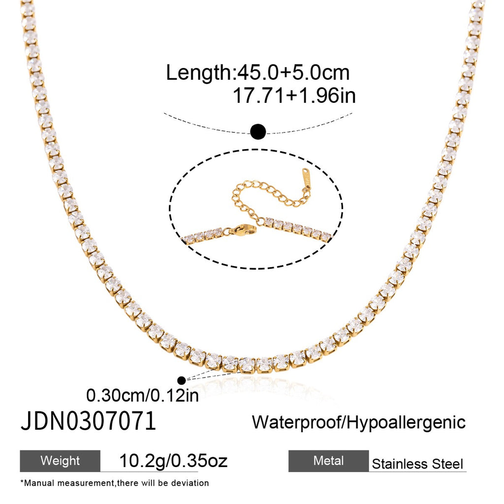 18K Gold and Silver The Socialite Tennis Necklace