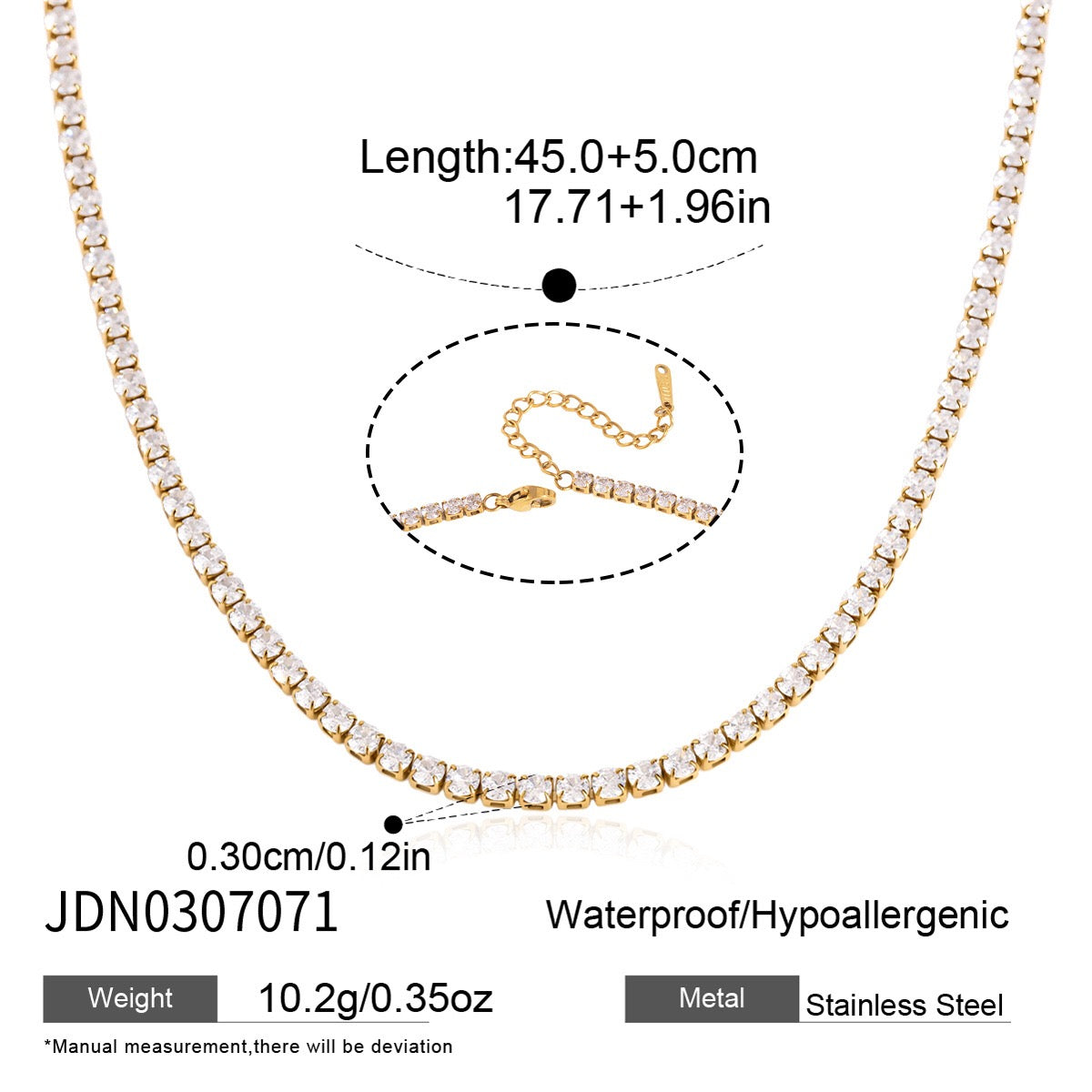18K Gold and Silver The Socialite Tennis Necklace