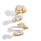 18K Gold Diamond Royale Statement CZ Cocktail Ring