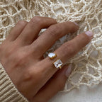 18K Gold Celebrity Bling Statement Ring