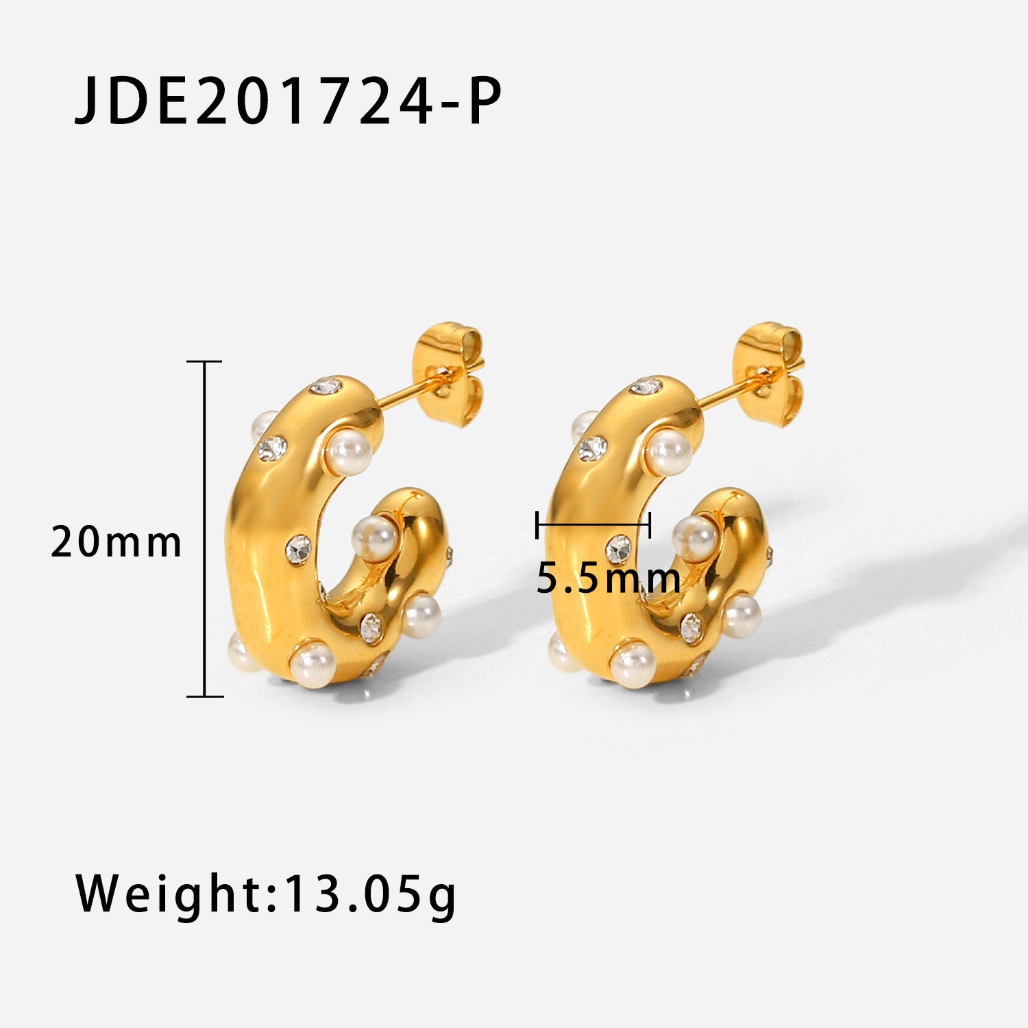 18K Gold Extra Chic Huggie Earrings