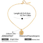 18K Gold Turquoise Evil Eye Pendant Beaded Statement Layered Necklace Set