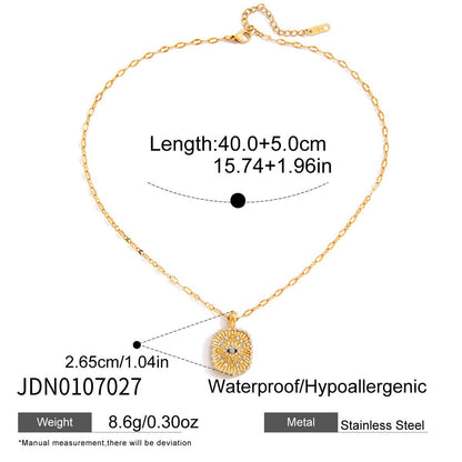 18K Gold Turquoise Evil Eye Pendant Beaded Statement Layered Necklace Set