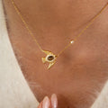 18K Gold Free Spirit Tiger Eye Pendant Necklace