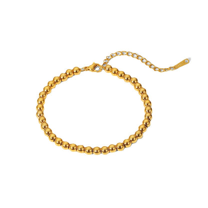 18K Gold Beaded Bracelet