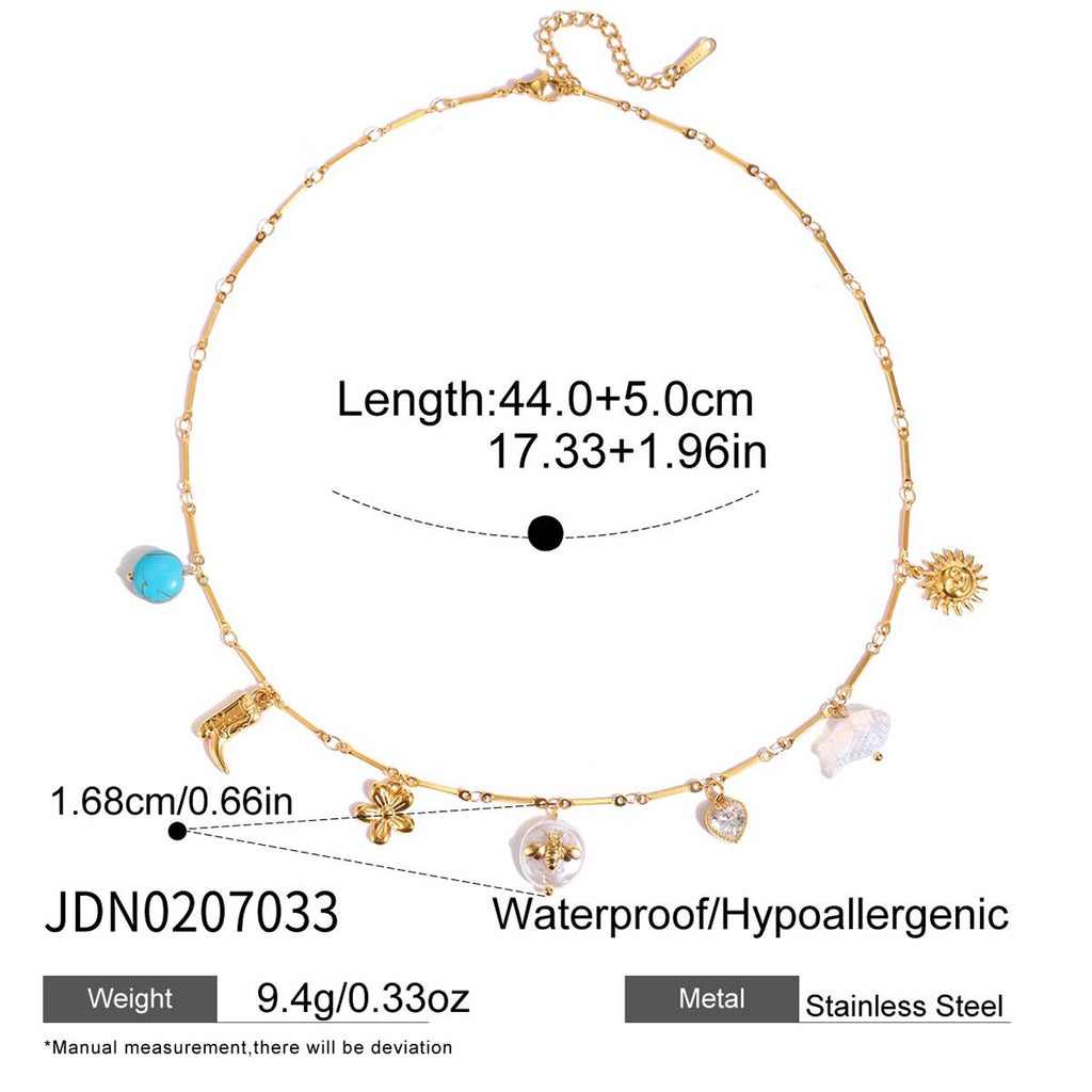 18K Gold Wicked West Cowgirl Charm Necklace