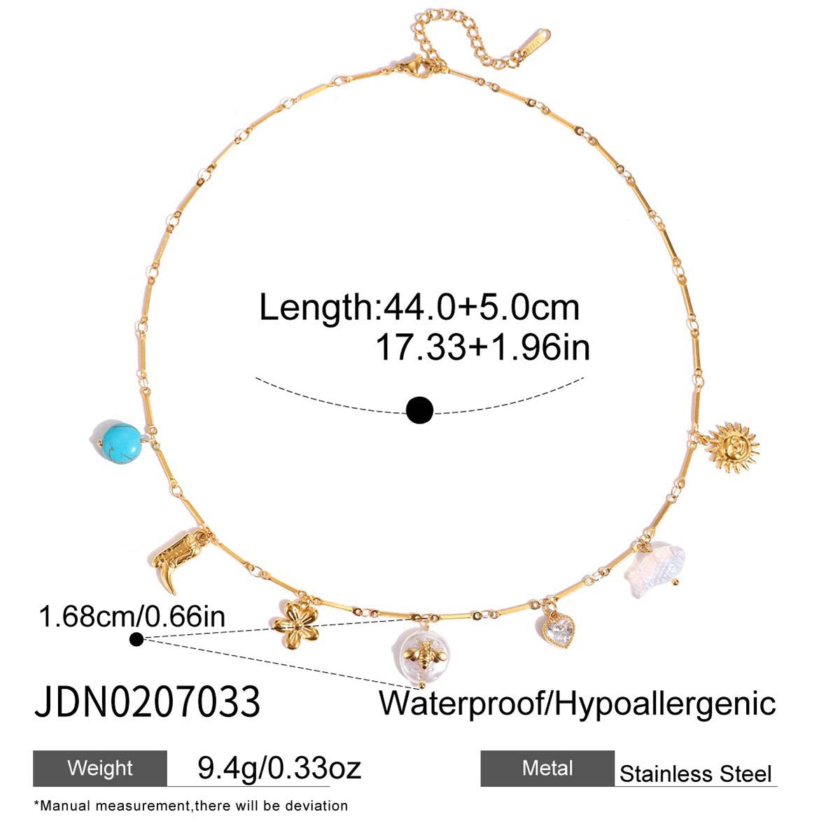 18K Gold Wicked West Cowgirl Charm Necklace