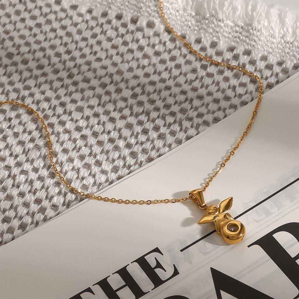 18K Gold Cupid Necklace