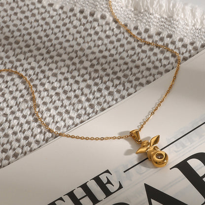 18K Gold Cupid Necklace