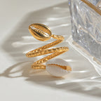 18K Gold Summer Seashell Ring
