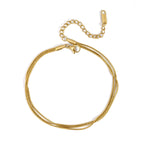 18K Gold Minimalist Rope Chain Dainty Anklet
