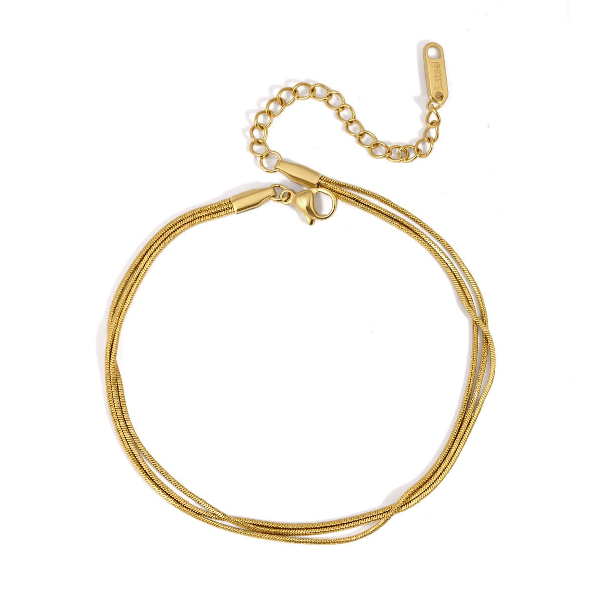 18K Gold Minimalist Rope Chain Dainty Anklet