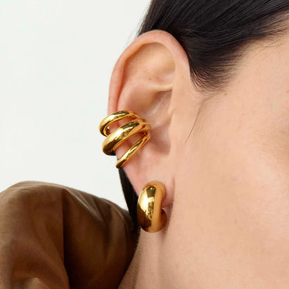 18K Gold Statement Ear Cuffs